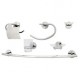 JUEGO DE ACCESORIOS DE BAÑO NATURA 6 PIEZAS CROMO - Envío Gratuito