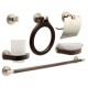 JUEGO DE ACCESORIOS DE BAÑO DALENA 6 PIEZAS CROMO SATINADO - Envío Gratuito