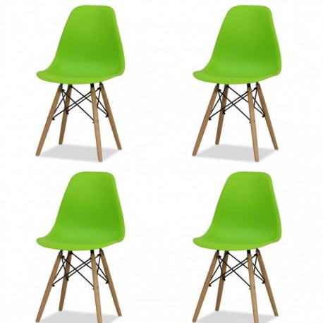 SILLA RICO VERDE, 4 PIEZAS - Envío Gratuito