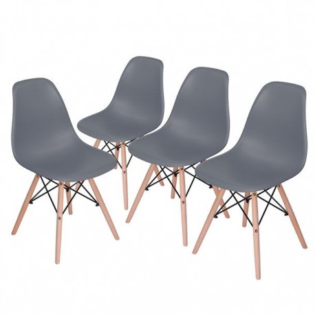 SILLA RICO GRIS 4 PIEZAS - Envío Gratuito