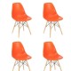 SILLA RICO NARANJA, 4 PIEZAS - Envío Gratuito