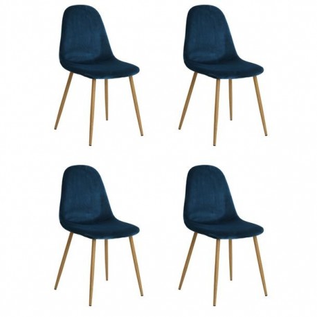 SILLA CHARLTON AZUL, 4 PIEZAS - Envío Gratuito