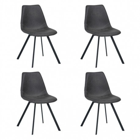 SILLA SAXON GRIS, 4 PIEZAS - Envío Gratuito