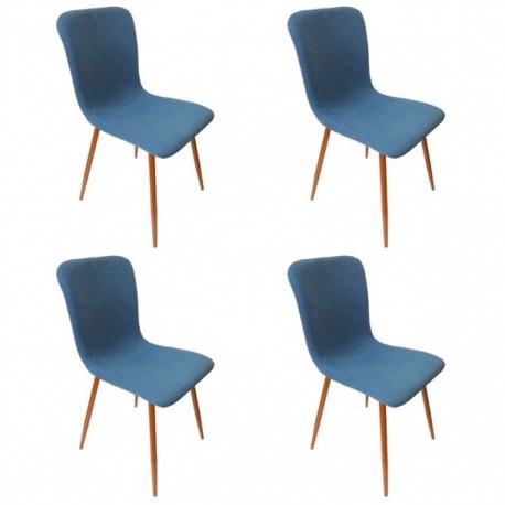 SILLA SCARGILL AZUL, 4 PIEZAS - Envío Gratuito