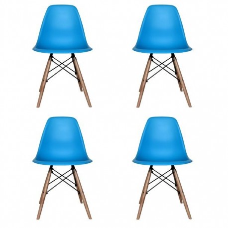 SILLA RICO AZUL, 4 PIEZAS - Envío Gratuito