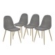 SILLA CHARLTON GRIS, 4 PIEZAS - Envío Gratuito