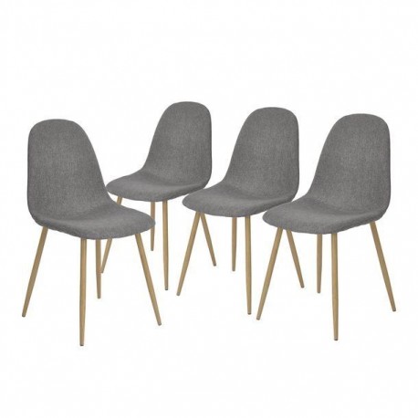 SILLA CHARLTON GRIS, 4 PIEZAS - Envío Gratuito