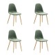 SILLA CHARLTON VERDE, 4 PIEZAS - Envío Gratuito
