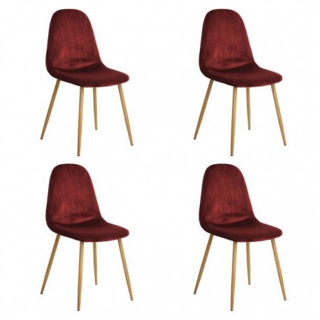 SILLA CHARLTON VINO, 4 PIEZAS - Envío Gratuito
