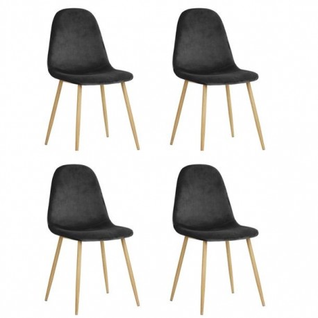 SILLA CHARLTON CARBON, 4 PIEZAS - Envío Gratuito