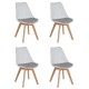 SILLA FRANKFURT BLANCA/GRIS, 4 PIEZAS - Envío Gratuito
