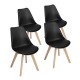 SILLA FRANKFURT NEGRA, 4 PIEZAS - Envío Gratuito