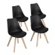 SILLA FRANKFURT NEGRA, 4 PIEZAS - Envío Gratuito