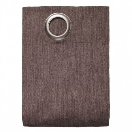 CORTINA CON ARILLOS MILAN BRONCE NEGRO SKYHOME - Envío Gratuito