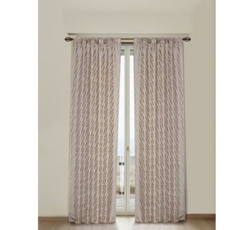 CORTINA RP FLORENCIA GRIS/KHAKI 106X213 CM PERFECT HOME - Envío Gratuito