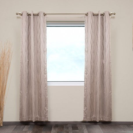 CORTINA REBEKHA 106X213 CM BEIGE PERFECT HOME - Envío Gratuito
