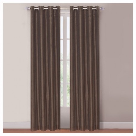 CORTINA TIPO SEDA CAFÉ 1.27 X 2.13 M PERFECT HOME - Envío Gratuito