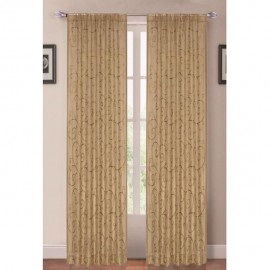 CORTINA TERGAL DECO CHAMPAGNE 127X213CM PERFECT HOME - Envío Gratuito