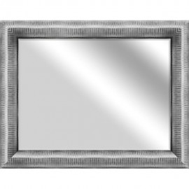 ESPEJO CLASICO RAYAS PLATA 70X55 - Envío Gratuito