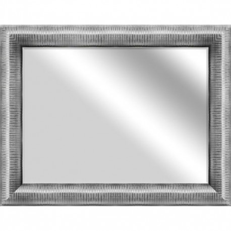 ESPEJO CLASICO RAYAS PLATA 70X55 - Envío Gratuito