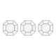 SET DE 3 ESPEJOS DE SILVER - Envío Gratuito