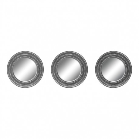 SET 3 ESPEJOS CÍRCULOS SILVER - Envío Gratuito