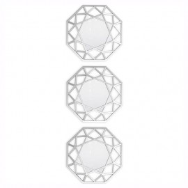 SET 3 ESPEJOS OCTÁGONO GEOMÉTRICO - Envío Gratuito