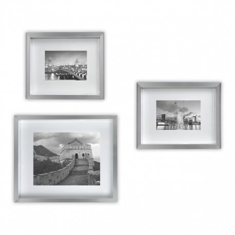 SET 3 PORTARRTERATOS SILVER - Envío Gratuito