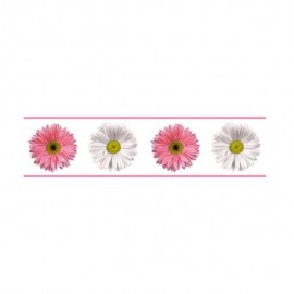 CENEFA FLORES ROSA/BLANCA .12X4.57M 1 PZ - Envío Gratuito