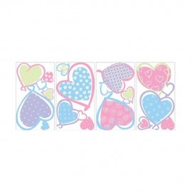 STICKERS CORAZONES MULTICOLORES ROOM MATES - Envío Gratuito