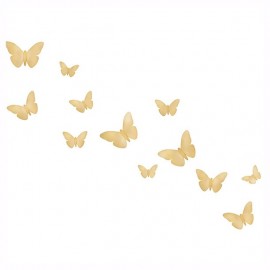 MARIPOSAS 3D DORADA F. 12 PZAS BETTER PLACE - Envío Gratuito