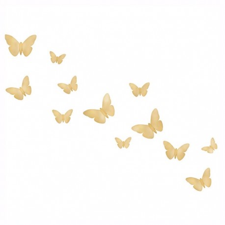 MARIPOSAS 3D DORADA F. 12 PZAS BETTER PLACE - Envío Gratuito