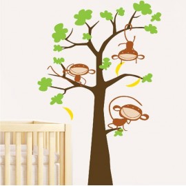 VINIL GRANDE NIÑO ÁRBOL CHANGOS LUMIK - Envío Gratuito