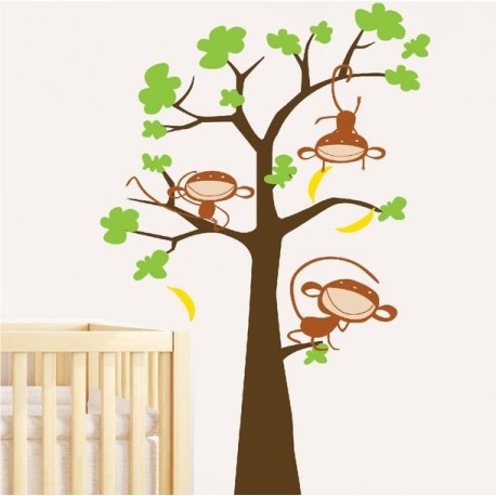 VINIL GRANDE NIÑO ÁRBOL CHANGOS LUMIK - Envío Gratuito