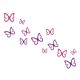 MARIPOSAS 3D MORADO/FIUCHA 12 PIEZAS BETTER PLACE - Envío Gratuito
