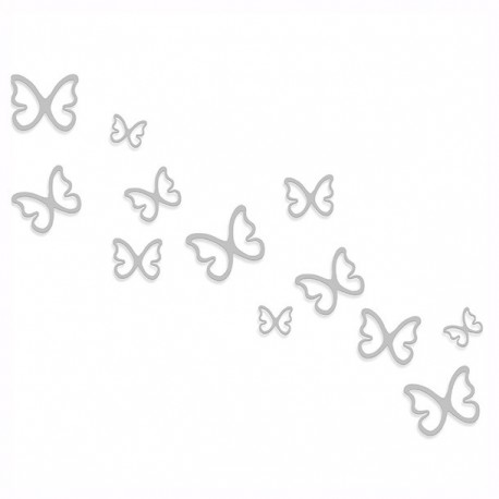 MARIPOSAS 3D GRIS 12 PIEZAS BETTER PLACE - Envío Gratuito