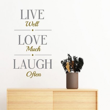 VINIL STANDAR CASA LIVE LOVE & LAUGH LUMIK - Envío Gratuito