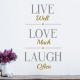 VINIL STANDAR CASA LIVE LOVE & LAUGH LUMIK - Envío Gratuito