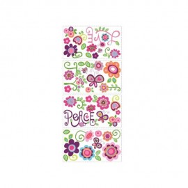 STICKER FLORES ROSAS 12CMX4.57M ROOM MATES - Envío Gratuito