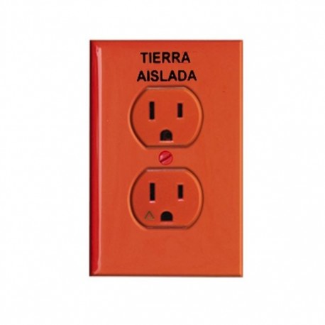 CONTACTO DUPLEX USO INDUSTRIAL NARANJA - Envío Gratuito