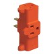 ADAPTADOR TRIPLE 15A/125V NARANJA - Envío Gratuito