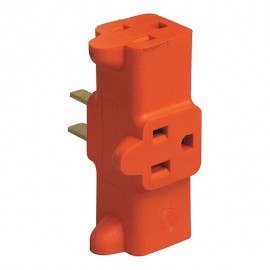 ADAPTADOR TRIPLE 15A/125V NARANJA - Envío Gratuito