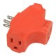 ADAPTADOR TRIPLE 15A/125V NARANJA - Envío Gratuito