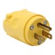 CLAVIJA C/TIERRA DE PVC AMARILLA LEVITON - Envío Gratuito
