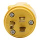 CLAVIJA C/TIERRA DE PVC AMARILLA LEVITON - Envío Gratuito