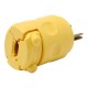 CLAVIJA C/TIERRA DE PVC AMARILLA LEVITON - Envío Gratuito