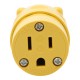 CONECTOR C/TIERRA DE PVC AMARILLO LEVITON - Envío Gratuito