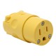 CONECTOR C/TIERRA DE PVC AMARILLO LEVITON - Envío Gratuito