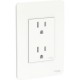 CONTACTO DUPLEX CON PLACA BLANCO ARMADO 15 A 127V~ - Envío Gratuito