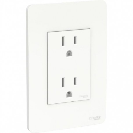 CONTACTO DUPLEX CON PLACA BLANCO ARMADO 15 A 127V~ - Envío Gratuito